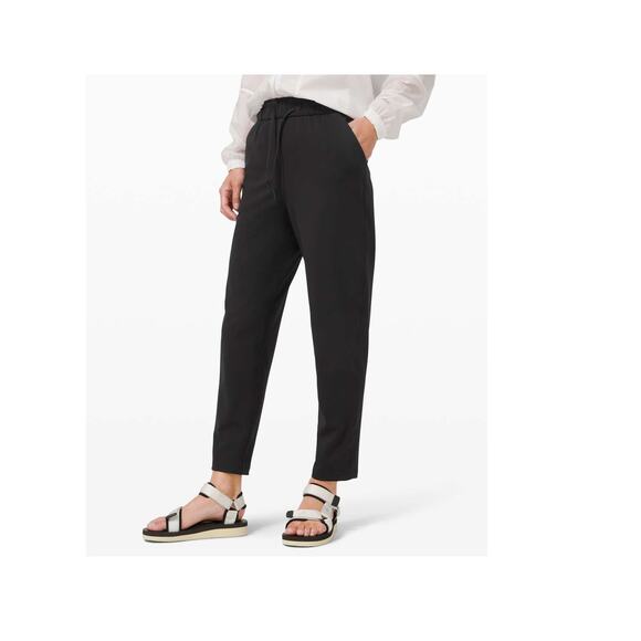 lululemon athletica Pants - Lululemon Keep Moving Black Pull On Ankle Athleisure Pants Size 0